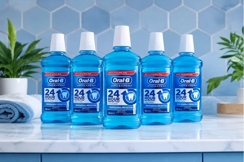 Pachet promo 5 X Apă Gură 500ml Pro Expert Fresh Mint Oral-B